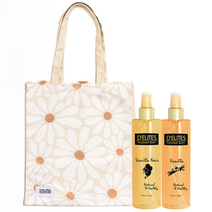 Vanilla Noir Splash + Vanilla Splash + Flower Tote Bag