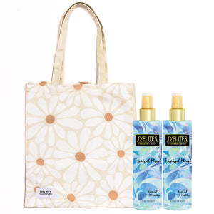 Tropical Mood Splash + Tropical Mood Splash + Flower Tote Bag